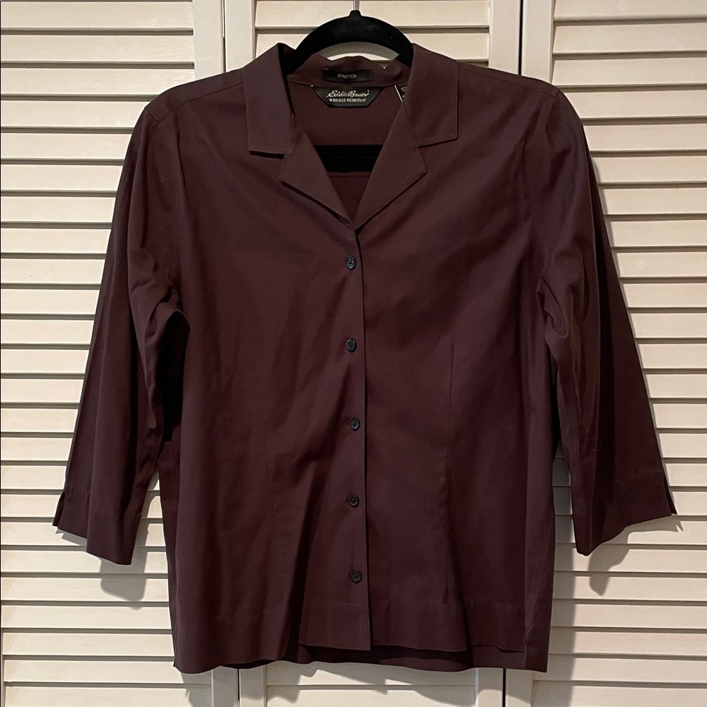 Eddie Bauer Women's Blouse - Dark Brown